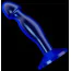 Анальная пробка Flawless Clear Anal Plug 6.5, синяя - Фото №5
