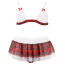 Костюм школьницы Cottelli Lingerie Set, бело-красный: бюстгальтер + юбка + трусики-стринги - Фото №4