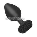 Анальная пробка Roses Til' Dawn Silicone Anal Plug Small, черная - Фото №1