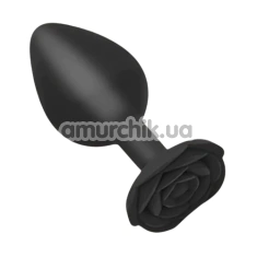 Анальная пробка Roses Til' Dawn Silicone Anal Plug Small, черная - Фото №1