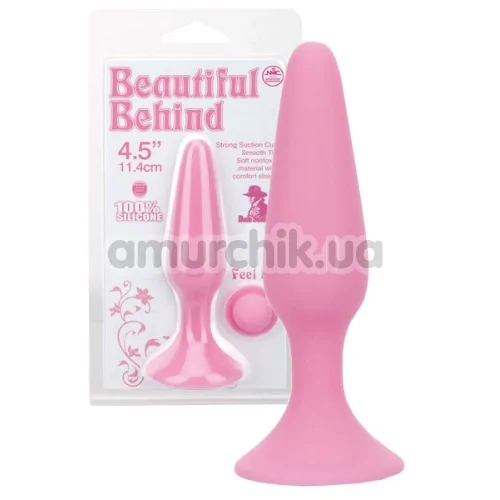 Анальна пробка Beautiful Behind, 11.4 см рожева