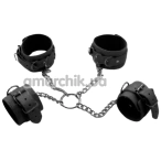 Фіксатори для рук і ніг DS Fetish Hogtie Restraints With Chain, чорні - Фото №1