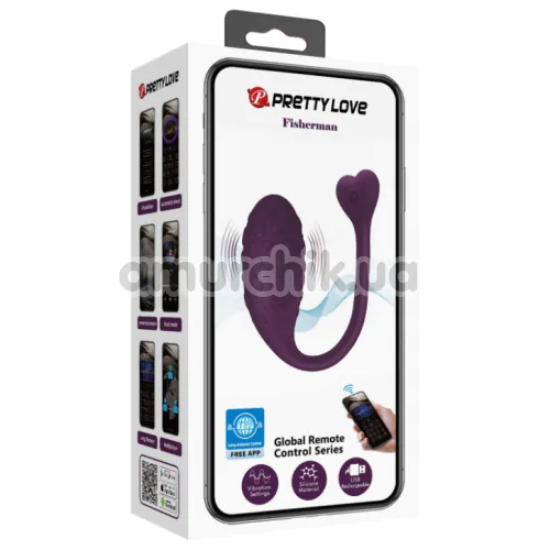 Виброяйцо Pretty Love Fisherman, фиолетовое