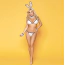 Костюм зайчика JSY Sexy Lingerie белый: бюстгальтер + трусики-стринги + ушки + чокер + манжеты - Фото №3