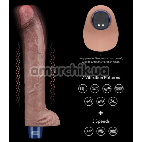 Вібратор Lovetoy Real Softee 11 Platinum Silicone, коричневий