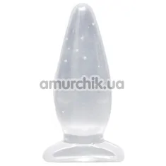 Анальна пробка середня Crystal Clear Medium Plug - Фото №1