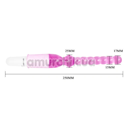 Анальный вибратор Vibrator с шариками, розовый