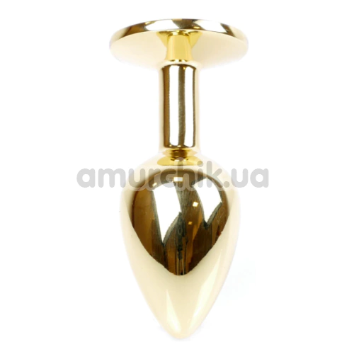 Анальна пробка зі світло-рожевим кристалом Exclusivity Jewellery Gold Plug, золота