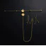 Зажимы для сосков и половых губ с вибрацией Upko Double Bar Vibration Nipple Clamps And Clitoral Chain Set, золотые - Фото №3