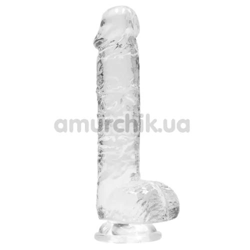 Фаллоимитатор Realrock Crystal Clear Dildo Realistic 6, прозрачный