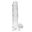 Фаллоимитатор Realrock Crystal Clear Dildo Realistic 6, прозрачный - Фото №2