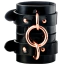 Фіксатори для рук Kinky Diva High Gloss Bondage Wrist Cuffs, чорні - Фото №2