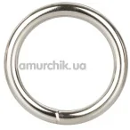 Эрекционное кольцо Silver Ring Medium, серебряное - Фото №1