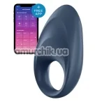 Виброкольцо Satisfyer Mighty One Ring Vibrator, синее - Фото №1