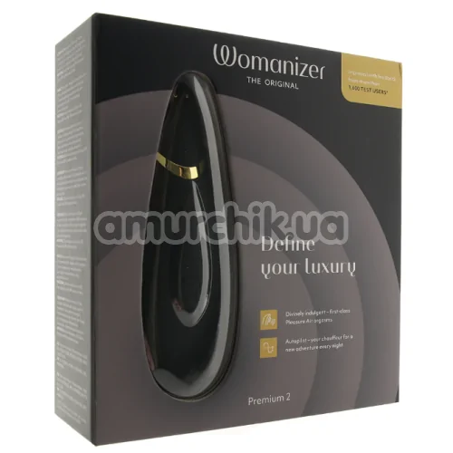 Симулятор орального секса для женщин Womanizer Premium 2, черный