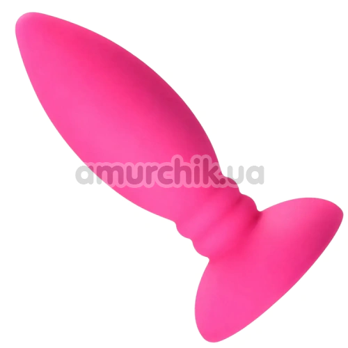 Анальна пробка Alume Silicone Textured Teardrop Anal Plug S, рожева