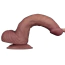 Вибратор Lovetoy Dual Density Power Cock 9, коричневый - Фото №6