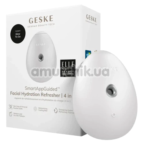 Увлажнитель для кожи лица Geske Facial Hydration Refresher 4 in 1 Oval, белый