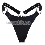 Трусики Feral Feelings String Bikini Leather, черные - Фото №1