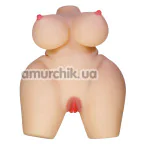 Штучна вагіна і анус Crazy Bull Grace, тілесна - Фото №1