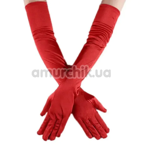 Перчатки Star Night Silk Long Gloves, красные - Фото №1