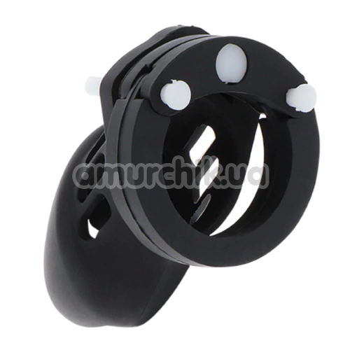 Пояс верности для мужчин Hidden Desire Extreme Penis Gear Chastity Cock Cage Short Silicone, черный
