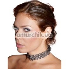 Нашийник з ланцюжком Zado Fetish Collar, чорний - Фото №1
