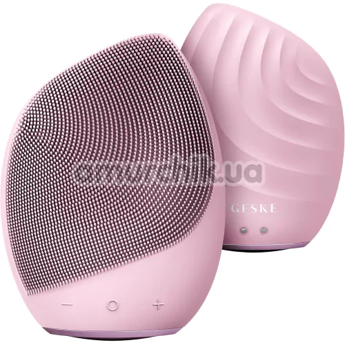 Ультразвуковая щетка для лица Geske Sonic Facial Brush 5 in 1, светло-розовая