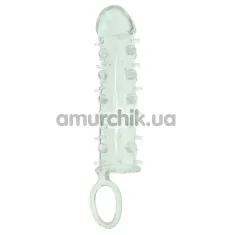 Насадка на пеніс Stud Extender With Support Ring, прозора - Фото №1
