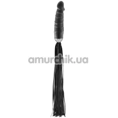 Флогер з фалоімітатором Fetish Tentation Martinet with Dildo Handle, чорний - Фото №1