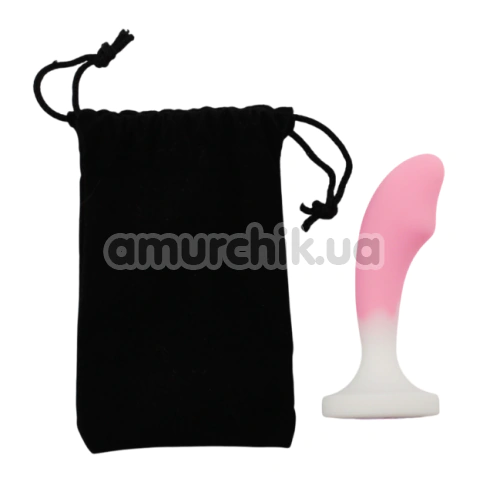 Анальная пробка с прозрачным кристаллом Anal Plug Small, бело-розовая