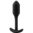 Анальна пробка зі зміщеним центром ваги B-Vibe Snug Plug 1, чорна - Фото №3