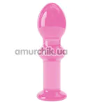 Анальна пробка Love Toy Glass Romance Dildo GS14, рожева - Фото №1