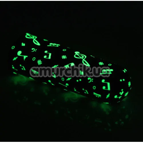Кліторальний вібратор Music Massager Glow In The Dark, чорний