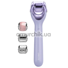 Масажер-ролер для обличчя з мікроголками Geske MicroNeedle Face Roller 9 in 1, бузковий - Фото №1