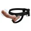 Двойной страпон с вибрацией Ultra Passion Harness Dual Penis Strap On, телесный - Фото №1