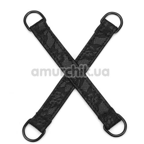 Бондажний набір Liebe Seele Bound You Lace And Neoprene Beginner's Bondage Kit 11pc, чорний
