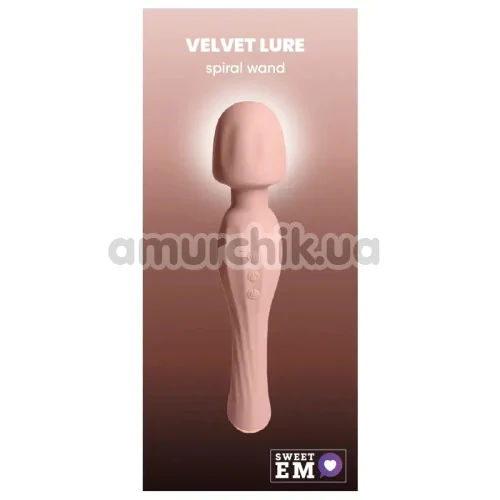 Універсальний вібромасажер Sweet Em Velvet Lure Vibe Spiral Wand, рожевий