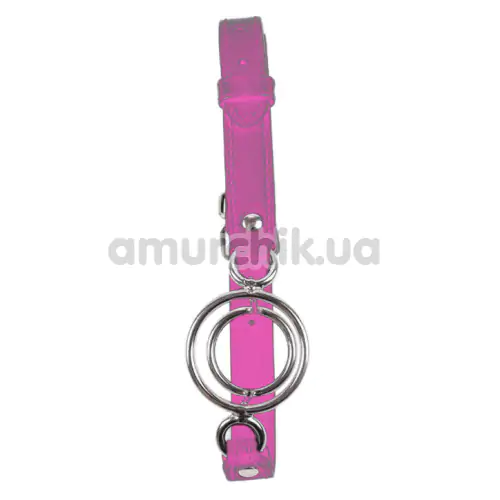 Кляп-кільце DS Fetish Double Metal Gag, рожевий