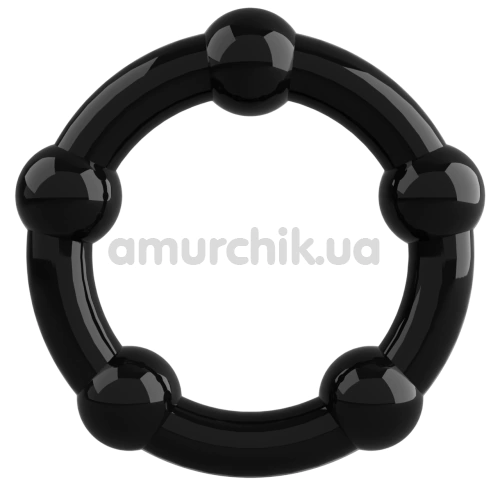 Набор из 3 эрекционных колец Crushious Triple Bead, черный