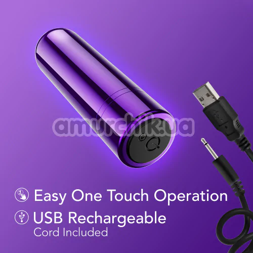 Клиторальный вибратор Kool Vibes Rechargeable Bullet, фиолетовый