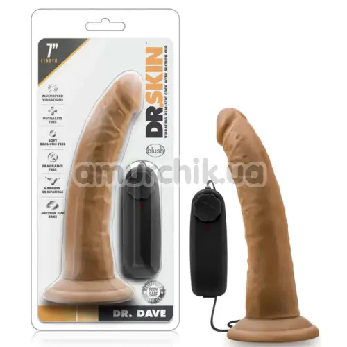 Вибратор Dr. Skin Dr. Dave 7, коричневый