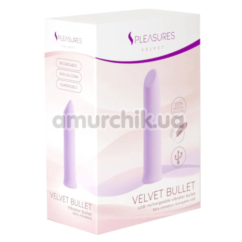 Кліторальний вібратор S Pleasures Velvet Bullet, бузковий