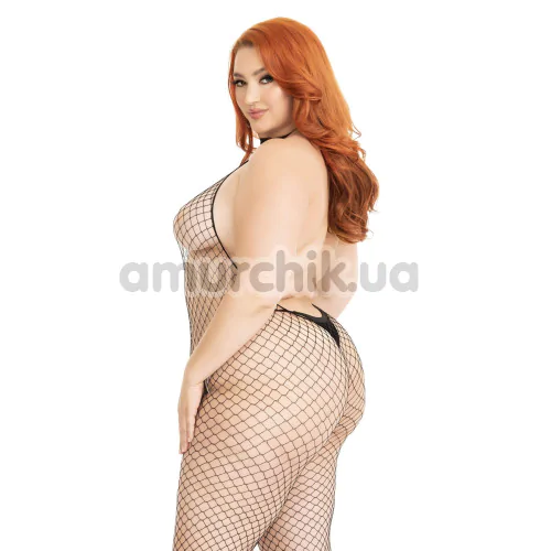 Комбинезон из сетки Leg Avenue Racer Neck Bodystocking, черный
