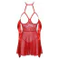 Комплект Kissable Sexy Kiss Babydoll Set, червоний: пеньюар + трусики-стрінги - Фото №7