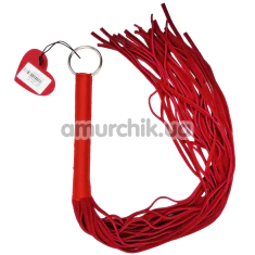 Флоггер DS Fetish Leather Flogger 02093, красный - Фото №1