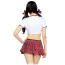 Костюм школьницы Leg Avenue Miss Prep School красный: топ + юбочка + бантики + галстук - Фото №4