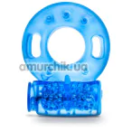 Виброкольцо для члена Stay Hard Reusable Cock Ring, синее - Фото №1