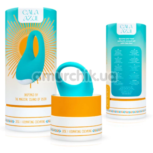 Виброкольцо для члена Cala Azul Jose Vibrating Cockring, голубое