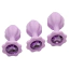 Набор анальных пробок с фиолетовым кристаллом Alume Silicone Plug, фиолетовый - Фото №2